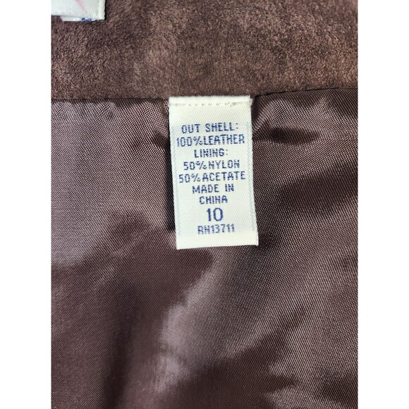 VTG Suede Patchwork Argyle Skirt Size 10 Academia Preppy Lord & Taylor - Picture 7 of 7